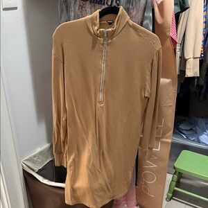 Monrow Camel Knit Top
